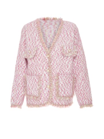 NALLY Strickjacke in Pink Mehrfarbig