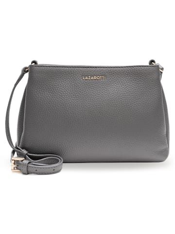 Lazarotti Bologna Leather Umhängetasche Leder 23 cm in grey