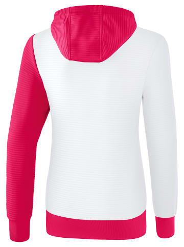 erima 5-C Kapuzensweat in weiss/love rose/peach