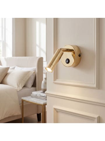 Licht-Erlebnisse Spot Strahler EEK F (B)8 x (H)11 cm in Gold