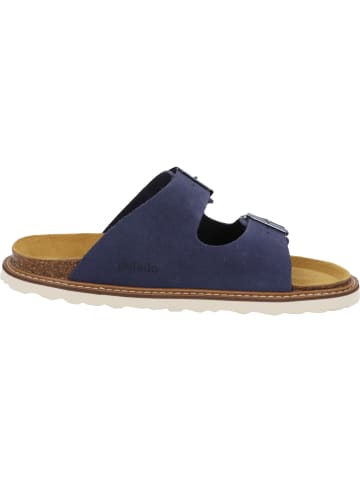 Palado Pantoletten Korfu FR Velours Premium Leather in Blau