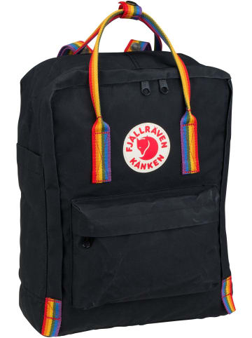 FJÄLLRÄVEN Rucksack / Backpack Kanken Rainbow in Black/Rainbow Pattern