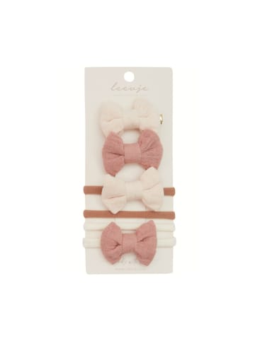 leevje Haarspangen Mini Muslin Bows Mix' in rosa