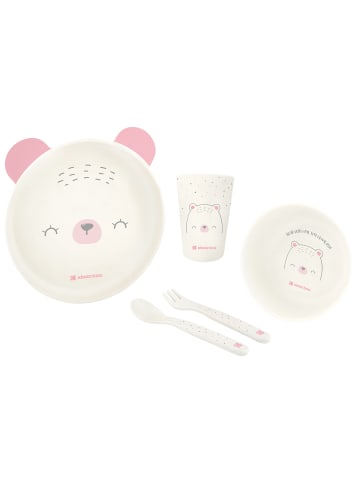 Kikkaboo Kindergeschirr Set Bear with me in rosa