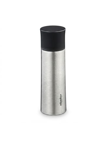 relaxdays Edelstahl-Trinkflasche in Silber - 400 ml
