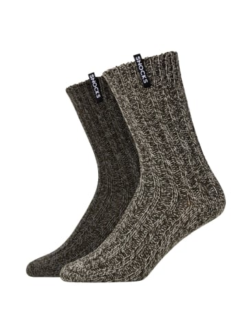 SNOCKS Norweger Socken 2 Paar in Mix (Olive)