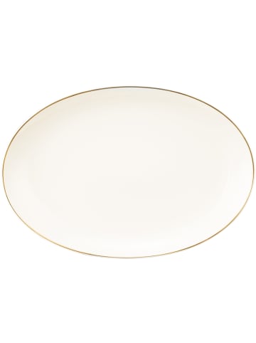 Seltmann Weiden Servierplatte Savona Goldlinie in 35,1 x 24,2 cm in creme