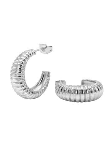 Noelani Creolen Edelstahl, IP gold in silber