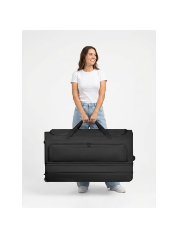 Redolz Duffle Essentials 2-Rollen Reisetasche 90 cm XXL mit Dehnfalte Sondergröße black
