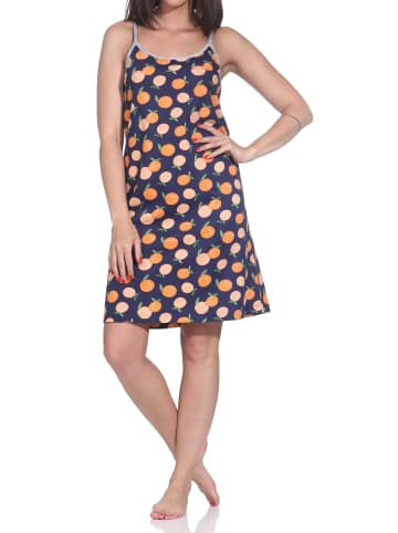 NORMANN Spaghetti Nachthemd Sommer-Look in marine