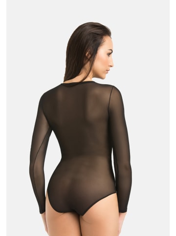 Teyli 2er Pack: Langärmeliger Mesh-Bodysuit für Frauen Ero in schwarz