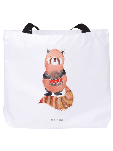 Mr. & Mrs. Panda Shopper Roter Panda ohne Spruch in Weiß