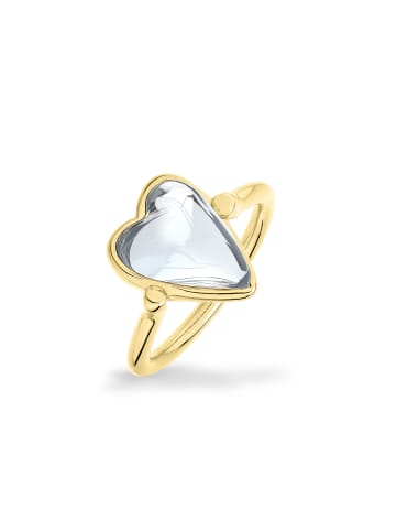 LIEBESKIND BERLIN Ring Ring - Glass Heart in gold