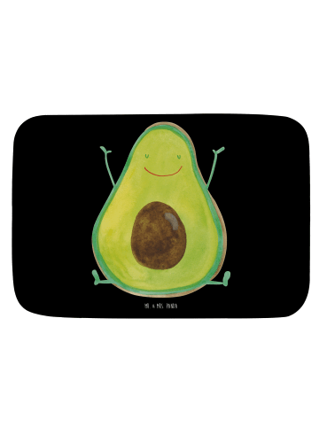 Mr. & Mrs. Panda Badematte Avocado Glücklich ohne Spruch in Schwarz