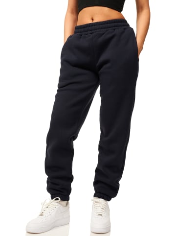 DAILY COTTON Jogginghose - im Straight-Fit als Lange Trainingshose Sweatpants in Navy