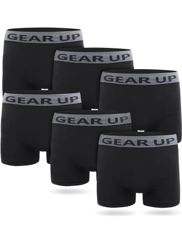 normani 6 Stück Herren Retropants Mikrofaser-Boxershorts in Schwarz