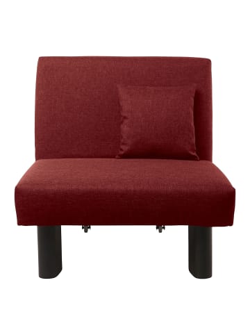 others FALTSESSEL Kalomira Bezug Flachgewebe Metall schwarz / rot