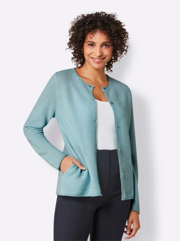 creation L Kaschmir-Strickjacke in kalkmint