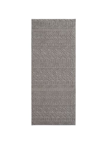 Kurzflor Teppich Helix 2202 Läufer in Silber