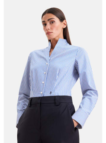 Seidensticker Kelchkragenbluse Slim in Mittelblau