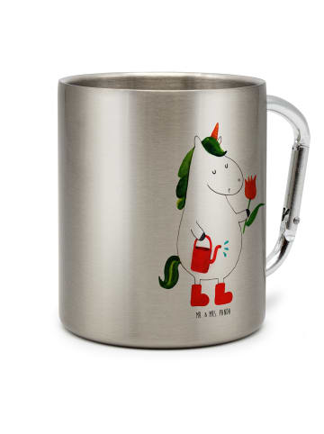 Mr. & Mrs. Panda Thermobecher Einhorn Gärtner ohne Spruch in Silber