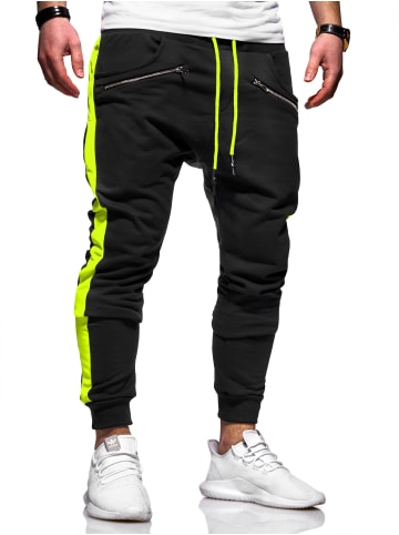 behype Sweathose MPBRAYLEN in Schwarz-Neon