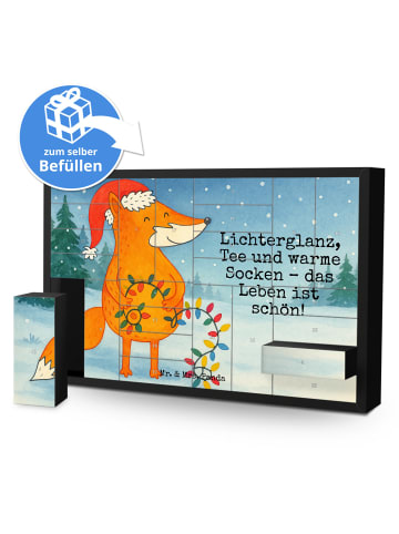 Mr. & Mrs. Panda Befüllbarer Adventskalender Fuchs Weihnachten D... in Weiß