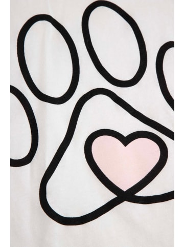 MOKIDA Baumwoll-T-Shirt mit kurzen Ärmeln in weiß