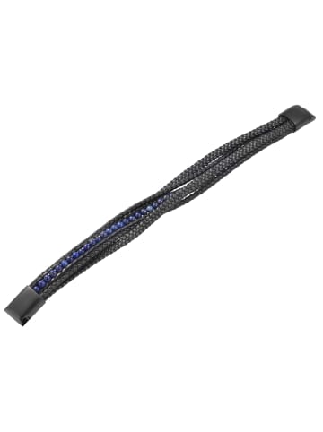 Adeliás Unisex Armband – Lederarmband aus Leder mit Lapis 21 cm in schwarz