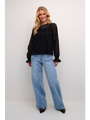 Kaffe Langarm-Bluse KAthea in Black Deep