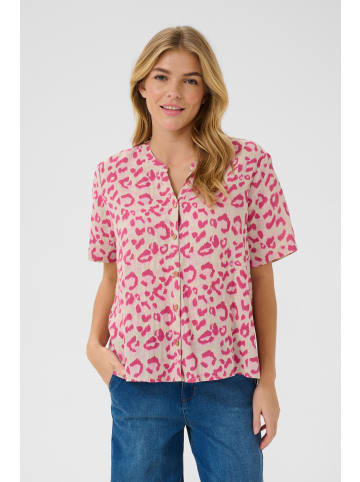 Cream Langarm-Hemd CRBellis Straight fit in Sepia Pink Leopard