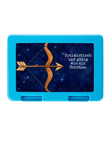 Mr. & Mrs. Panda Snackbox Sternzeichen Schütze Design mit Spruch in Weiß