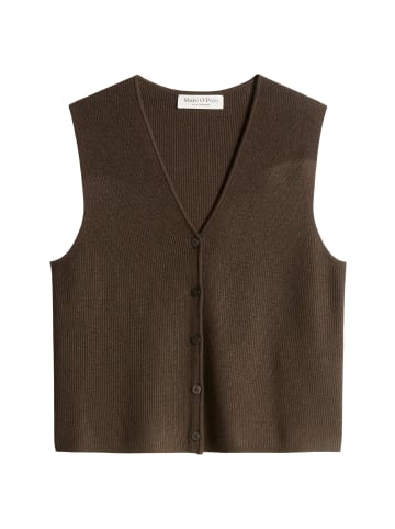 Marc O'Polo Ärmelloser Cardigan regular in Burnt Coffee