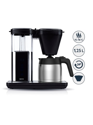 BEEM Kaffeemaschine Direct-Brew Thermo 1500W schwarz/Edelstahl + GB-Adapter Schwarz