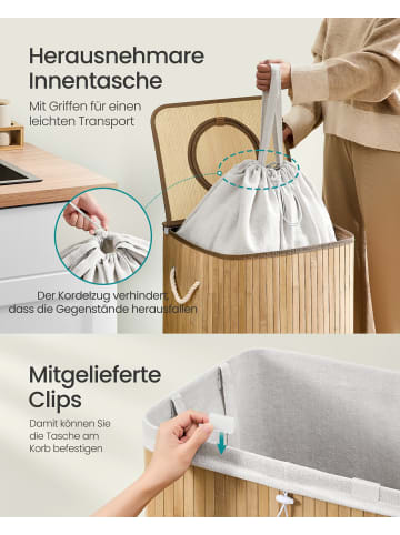 SONGMICS Ronex in Naturbeige - (B)40.5 x (H)61 x (T)40.5 cm