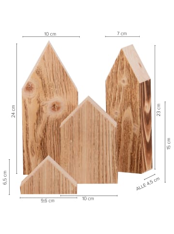 UNUS Holzstadt Dekoration Altholz in Braun