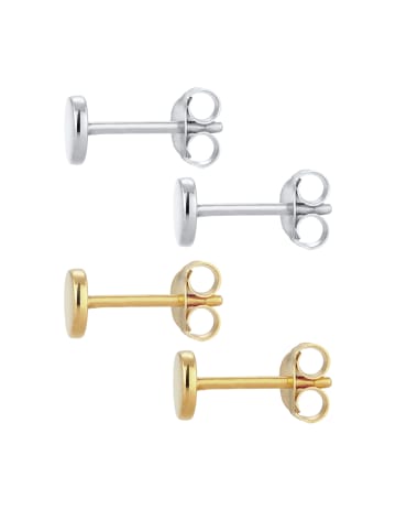 Elli Ohrringe 925 Sterling Silber Geo, Bi Color_Tri Color in Gold