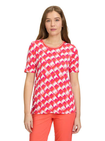 Betty Barclay Basic Shirt mit Print in Rot/Weiß