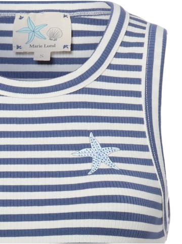 Marie Lund Top in blau weiß