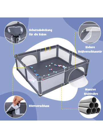 COSTWAY Laufstall 10 Monate - 6 Jahre in Anthrazit