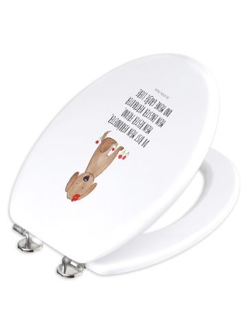 Mr. & Mrs. Panda Klodeckel Hund Dame mit Spruch in Weiß