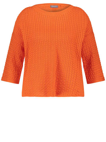 SAMOON Pullover 3/4 Arm Rundhals in Happy Orange