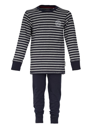 Band of Rascals Pyjama " Basic Striped " in blau