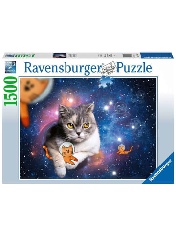 Ravensburger Puzzle 1.500 Teile Katzen fliegen im Weltall Ab 14 Jahre in bunt