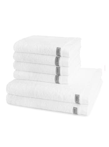 Ross 4 X Handtuch 2 X Duschtuch im Set Sinfonie in Weiß