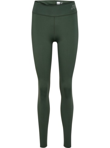 Hummel Leggings "Hmlte Fundamental Mid Waist Tights" in Grün