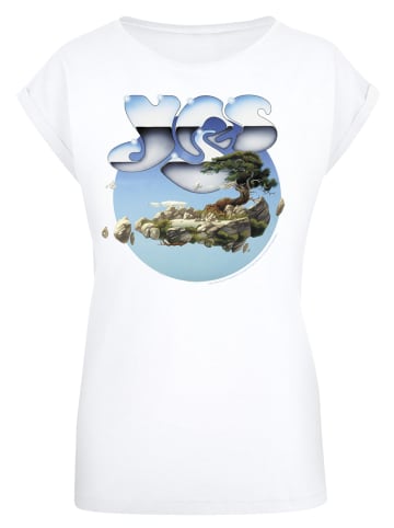 F4NT4STIC Extended Shoulder T-Shirt YES Chrome Island in weiß