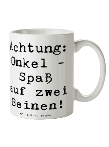 Mr. & Mrs. Panda Tasse Spruch Spaßiger Onkel mit Spruch in Weiß