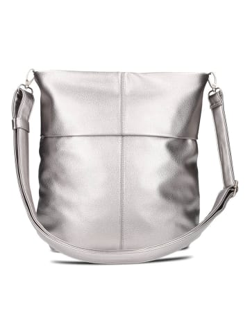 Zwei Mademoiselle.M Schultertasche 31 cm silver