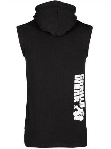 Gorilla Wear ärmelloses T-Shirt mit Kapuze - Oswego - Schwarz